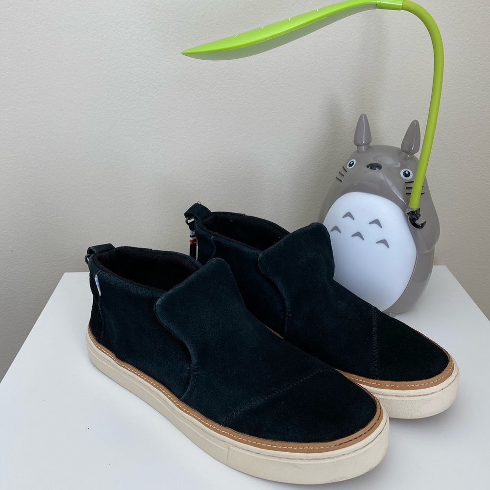 Toms Black Suede Women's Paxton Slip-Ons